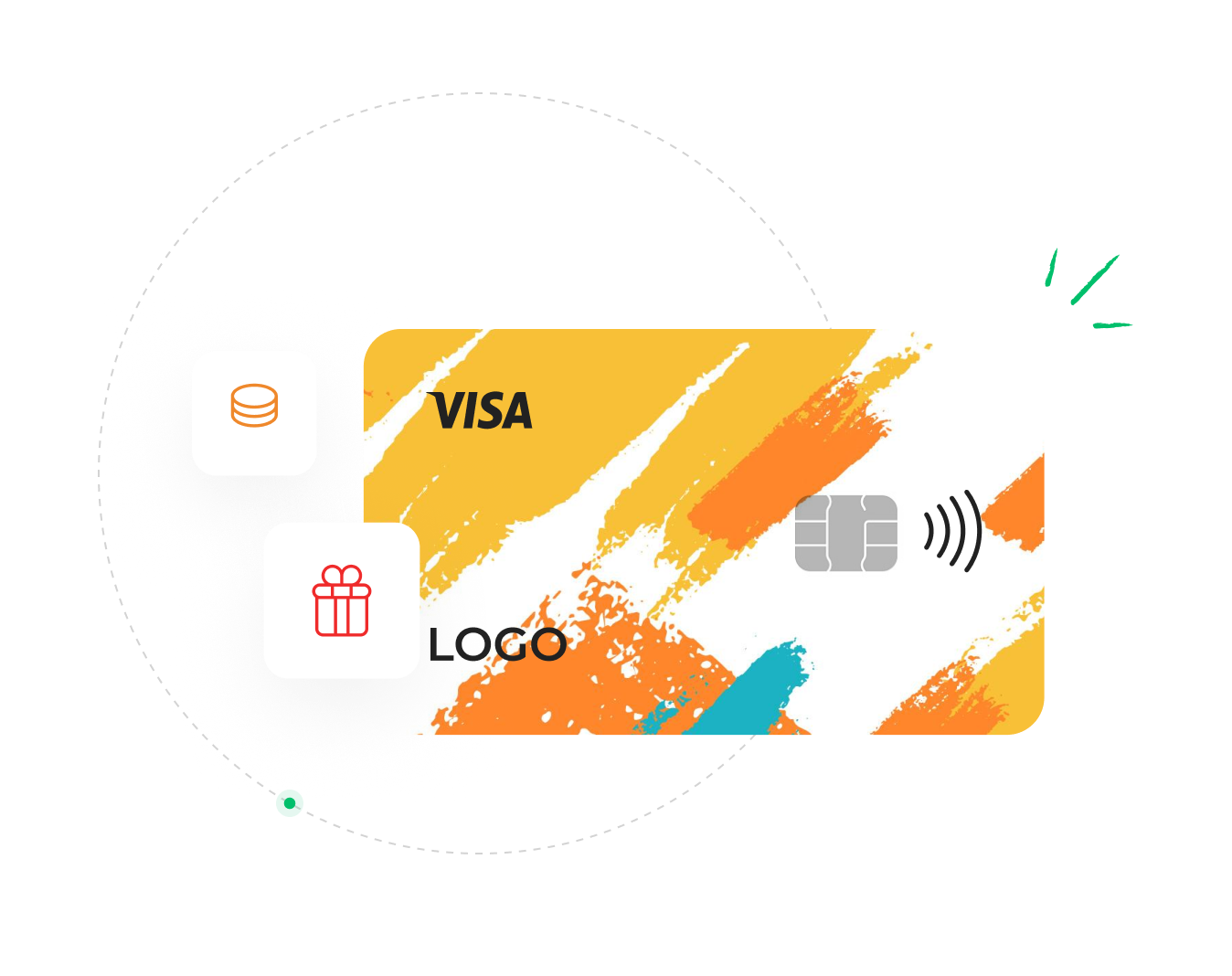 Scale with debit cards